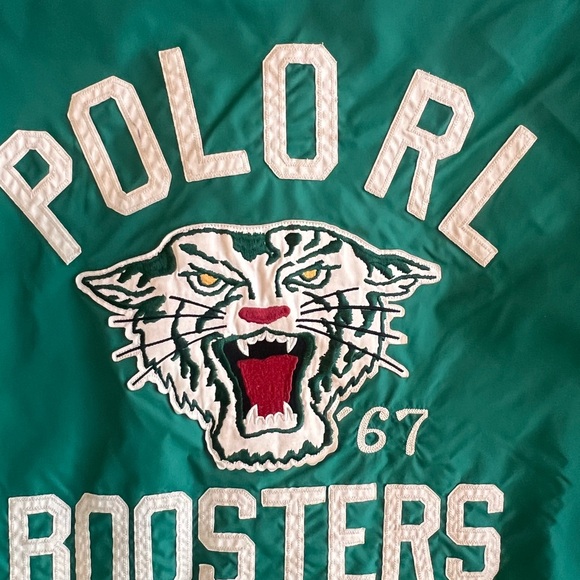 Ralph Lauren Polo Boosters Logo Coach Jacket Green Size Large Mens - Picture 2 of 12